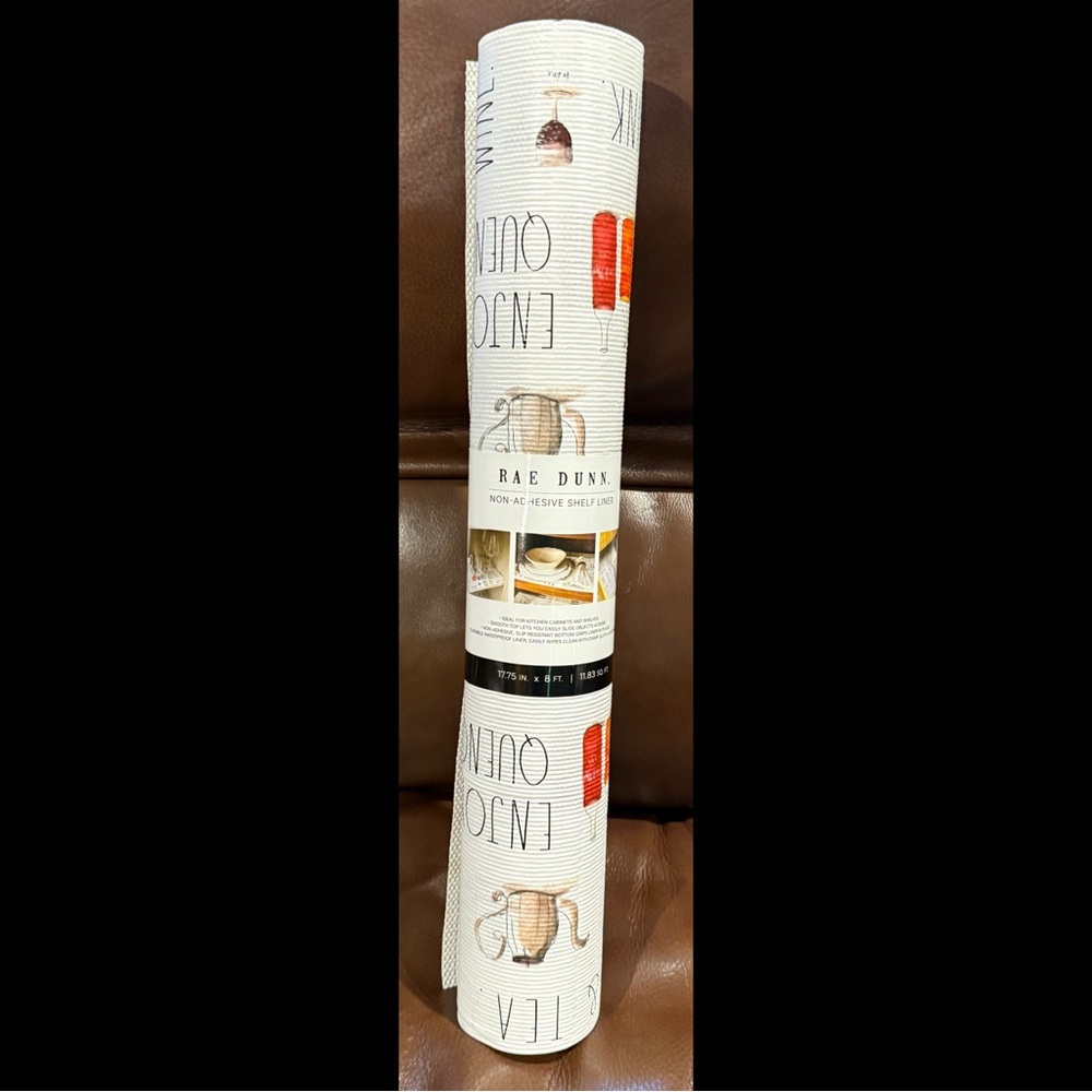 Rae Dunn ENJOY, QUENCH, TEA, WINE Non Adhesive Shelf or Drawer Liner NEW!!